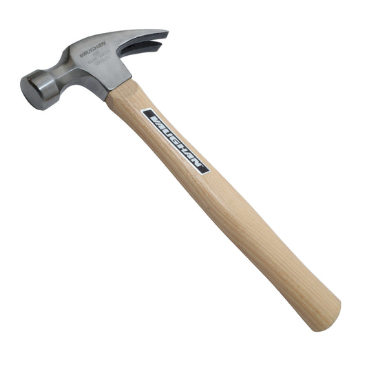 Vaughan 16 oz Smooth Face Claw Hammer 13 in. Hickory Handle