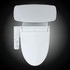 TOTO® Drake® Transitional WASHLET®+ Two-Piece Elongated 1.28 GPF Universal Height TORNADO FLUSH® Toilet with C2 Bidet Seat, Cotton White - MW7863074CEFG#01