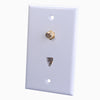 Monster Just Hook It Up White 1 gang Plastic Coax/Phone Wall Plate 1 pk