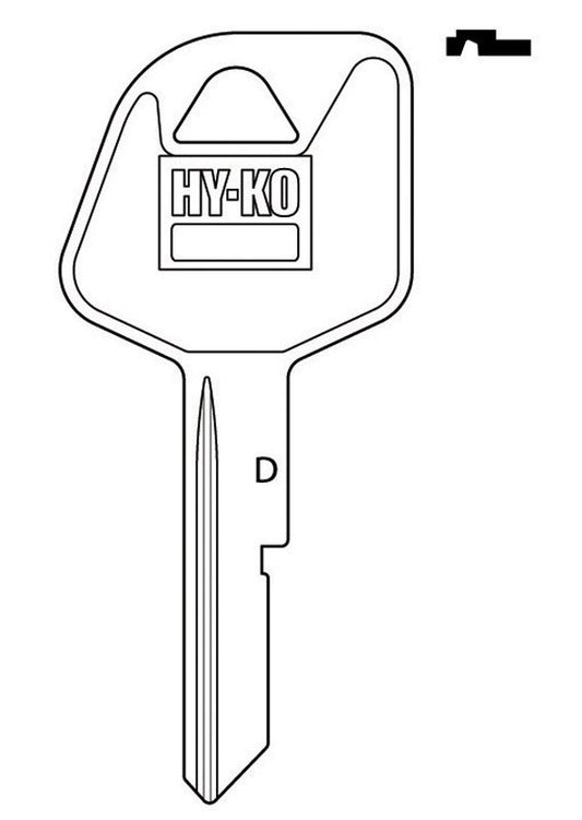 Hy-Ko Automotive Key Blank Single sided For General Motors (Pack of 10)