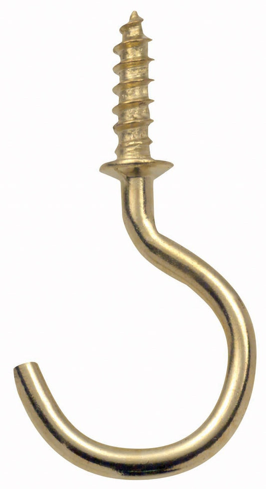 Ook 50351 7/8" Brass Cup Hooks (Pack of 12)