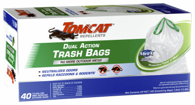 Tomcat Mint X 13 gal Trash Bags Drawstring 40 pk