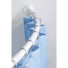 iDesign White Steel Curved Shower Rod