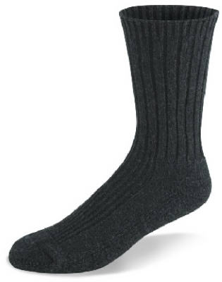 Hiking Socks, Black Merino Wool, Women's Medium