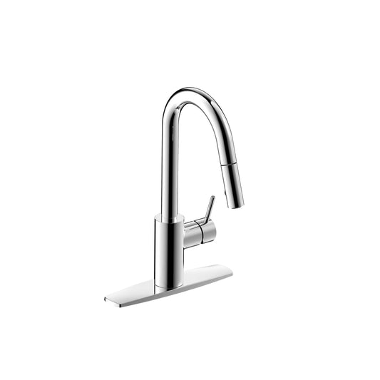 Ultra Faucets Euro One Handle Chrome Pull-Down Kitchen Faucet