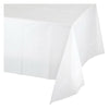 Creative Converting 710241 54" X 108" White Tablecover                                                                                                