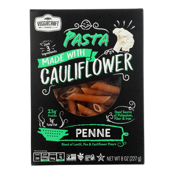 Veggiecraft - Pasta Penne con Coliflor - Caja de 12 - 8 OZ