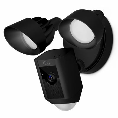 Ring Floodlight Camera Hardwired Outdoor Black Wi-Fi Security Camera