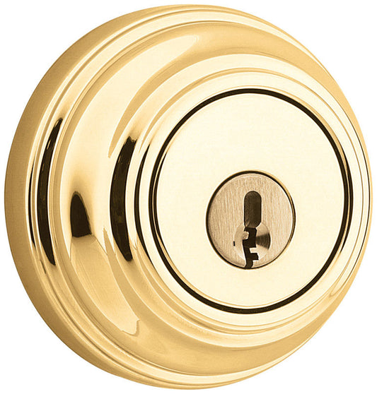 Weiser Polished Brass Metal Double Cylinder Smart Key Deadbolt