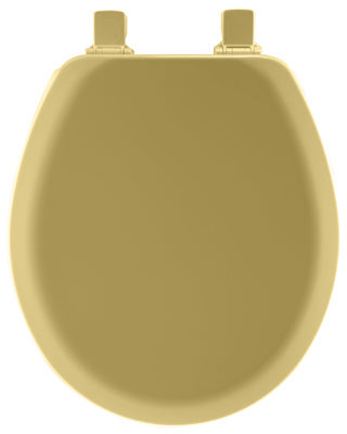 Mayfair by Bemis Round Harvest Gold Molded Wood Toilet Seat