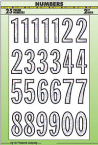 Hy-Ko 2 in. Black/Silver Vinyl Number Set 0-9 Self-Adhesive 1 pk (Pack of 5)