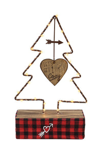 Dyno Lighted Tree Let's Get Cozy Christmas Decoration Multicolored Iron 1 pk (Pack of 4)