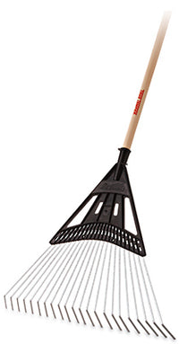 Leaf Rake, 22 Steel Tines, Wood Handle (Pack of 18)