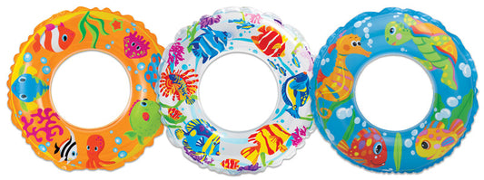 Intex 59242ep 24 Transparent Swim Ring Assorted Colors