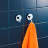 Wenko Vacuum-Loc Reusable Hook 2 in. H x 2-9/16 in. W x 2-5/16 in. L Chrome Chrome ABS (Pack of 6)