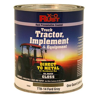 Rust-Preventative Paint & Primer, Direct to Metal, Truck, Tractor, Implement & Equipment, Ford Gray, 1-Qt.