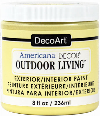Americana Decor Outdoor Living Craft Paint, Lemonade, 8-oz. (Pack of 3)