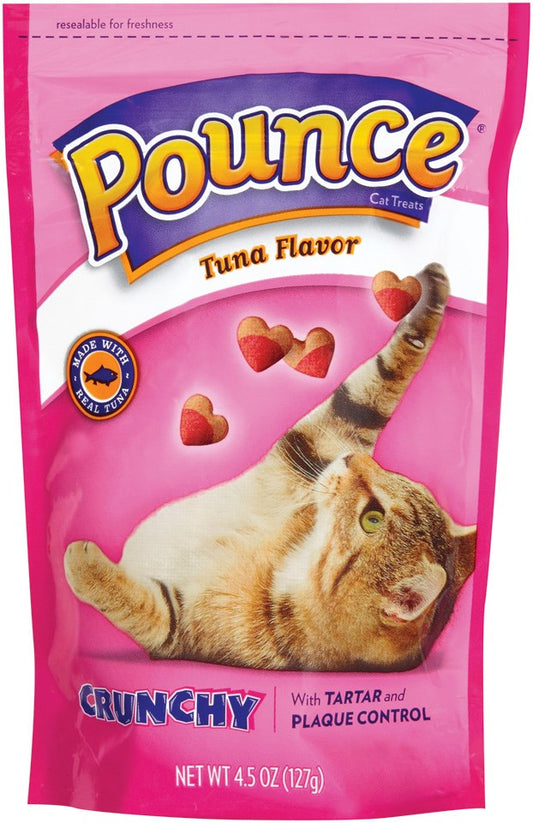 Pounce 79100-00079 Pounce Tuna Flavored Cat Tartar & Plaque Control Snack (Pack of 12)