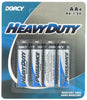 Dorcy Ultra Heavy Duty AA Zinc Carbon Batteries 4 pk Carded