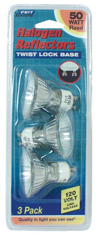 Feit Electric Bpq50Mr16Ifgu10 50 Watt Mr16 Reflector Frost Halogen Bulb 3 Count