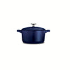 24 oz Enameled Cast-Iron Series 1000 Covered Small Cocotte - Gradated Cobalt