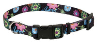 Dog Collar, Adjustable, Wildflower, Nylon, 3/8 x 8-12-In.