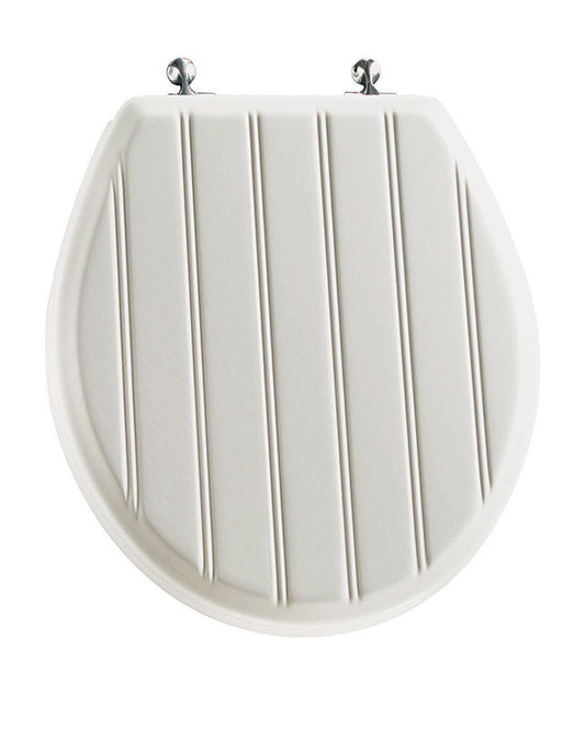 Mayfair by Bemis Round White Molded Wood Toilet Seat