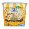 Bakery On Main Oats and Happiness Oatmeal Cup - Walnut Banana - Case of 12 - 1.9 oz.