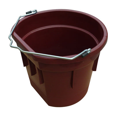 Utility Bucket, Flat Sided, Deep Red Resin, 20-Qts.
