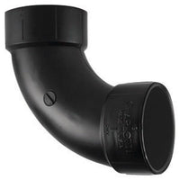 Codo de 90 grados de ABS de 2 in de diámetro y 2 in de buje de Charlotte Pipe