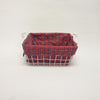 Celebrations Wire Basket With Plaid Lining Christmas Decoration (Pack of 4)