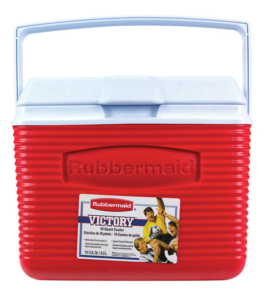 Rubbermaid Red/White 10 qt Cooler