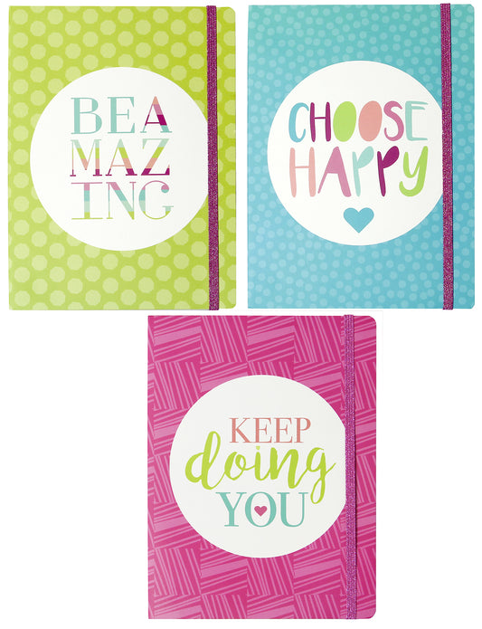 Studio C 39607 8 X 6 Bright Quotes Notebook 100 Sheets Assorted Designs