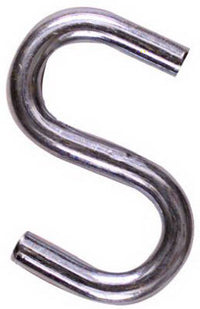 Open S-Hook, Stainless Steel, 1-1/2-In.