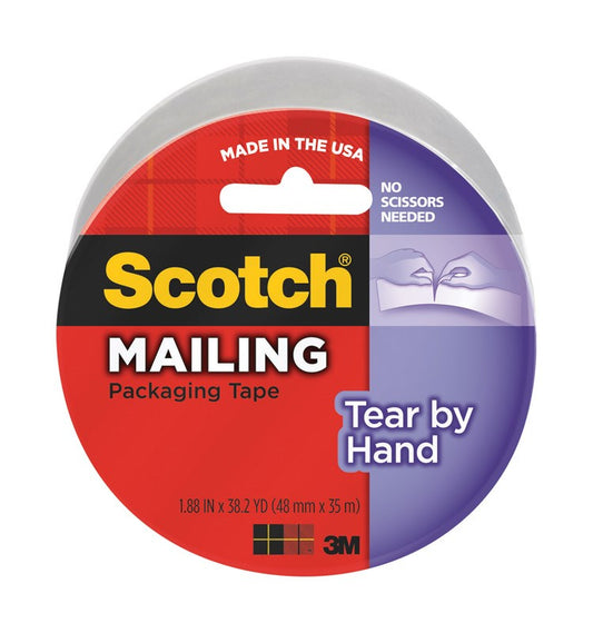 Scotch 3842 48 Mm X 35 M Clear Tear-By-Hand Packaging Tape