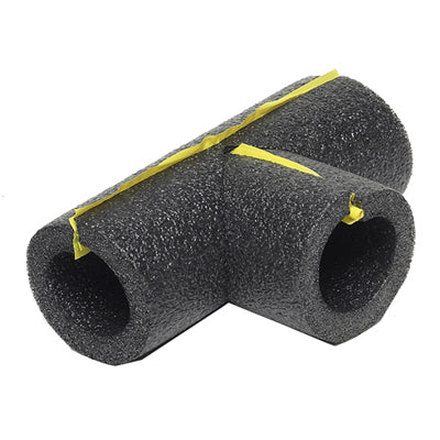 Tee Pipe Insulation, Polyethylene Foam, Gray, For 1/2-In. Copper Pipe