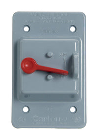 Carlon Rectangle PVC 1 gang Weatherproof Cover