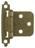 Antique Brass Self-Closing Overlay Hinges, 2-Pk.