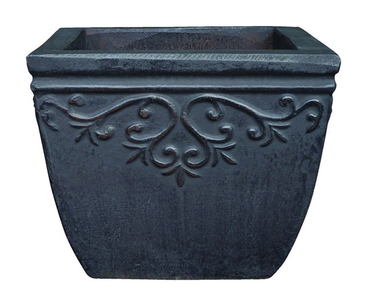 Southern Patio 6.69 in. H X 8.27 in. W Ceramic Lylah Planter Gray