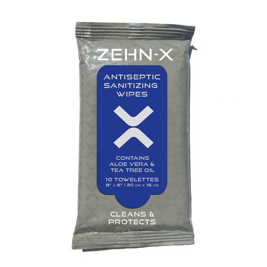 Zehn-X Fiber Blend Antiseptic Sanitizing Wipes 6 in. W X 8 in. L 10 pk