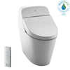 TOTO® WASHLET® G400 Bidet Seat with Integrated Dual Flush 1.28 or 0.9 GPF Toilet with PREMIST, Cotton White - MS920CEMFG#01