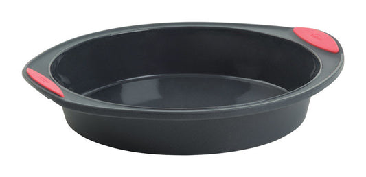 Trudeau Maison 9 in. W X 9 in. L Round Cake Pan Coral/Gray 1 pk