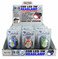Blazing LEDz 180 lumens Assorted LED COB LED Head Lamp AAA Battery (Pack of 12)