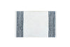 LIVIM NATURAL HOME Bath Rug 85% Cotton White with Beautiful Colored Lines Peony