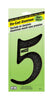 Hy-Ko 3-1/2 in. Black Aluminum Number 5 Nail-On 1 pc. (Pack of 10)