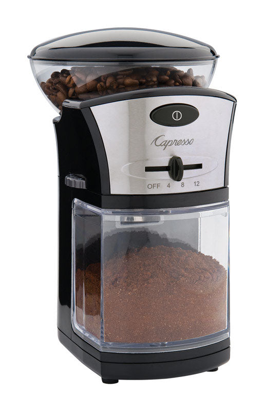 Capresso Black Plastic/Steel 0.5 lb Coffee Grinder