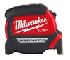 Milwaukee  26 ft. L x 1 in. W Compact Wide Blade  Magnetic Tape Measure  Black/Red  1 pk