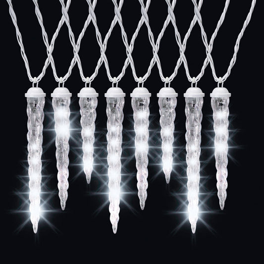Gemmy  Light Show  Shooting Star Icicle  LED  Light  Crystal White  9-1/2 ft. 8 lights White wire