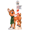 32" Rudolph 2D Pre-Lit Yard Art,  Rudolph Pole
