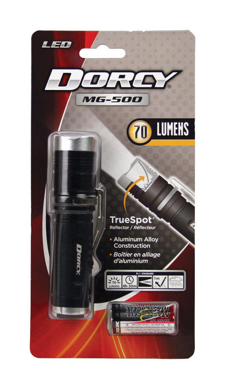 Dorcy  MG-500  70 lumens Black  LED  Flashlight  AAA Battery